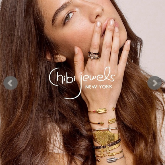 Chibi Jewels Heart Medallion Adjustable Brass Cuff Bracelet - Picture 12 of 12